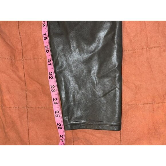 Wilfred Free Brown Faux Leather Stretchy High-Waisted Leggings Women's Size XS - Picture 7 of 9